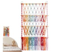 Birtern Stuffed Animal Storage,Boho 3-Tier Behind The Door Storage - Toy Bags Nets for Youth Playroom Home Bedside Toddler Closet Family Friends Teens Corner Bedroom Boys