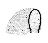 Birtern Veil Headpiece for Women,Elegance Mesh Veil Hairhoops for Wedding - Lightweight Hairstyling Supplies, Fashion Hairband for Themed Events Daily Wear Traveling Business Trip Tea Party