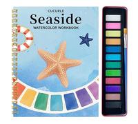 Birtern Watercolor Paint Books, Water Colors Paint Adult Set Workbook with 12 Colors, Art Supplies Kit for Drawing Learning Teens Professional Use Home Travel School Art Class