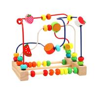Birtern Wood Toy Bead Maze - Wooden Game Toy with Beads Game | Reusable Wooden Educational Toy for Kids Toddler 18 Months+