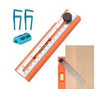 Birtern Woodworking Ruler, Scribing Ruler, Adjustable Portable Gauge Precision Guide Measurement for Layout Cutting Drilling Building Carpentry Construction