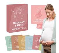Birth Affirmations Cards, Mom Daily Affirmations 50 Pieces 8.8×11.5cm, Positive Motivational and Inspirational Cards for Mindfulness, Women, Parents, Friends, Uplifting and Empowering