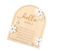 Birth Announcement Sign Newborns Hello Birth Plate Wooden Photoshoots Props Shower Present Baby Birth Card