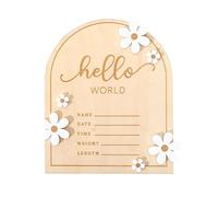 Birth Announcement Sign Newborns Hello Birth Plate Wooden Photoshoots Props Shower Present Baby Birth Card