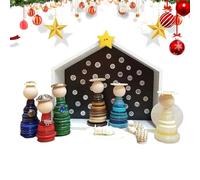 Birth Buttons for Crafts, Home Decoration - Set of the Nativity Scene with Handmade Buttons, for Christmas Parties, Outdoor, Patio, Lawn, Porch, Garden, Courtyard Window Centre