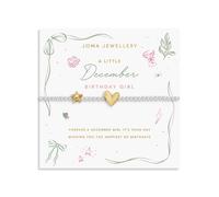 BIRTH MONTH A LITTLE DECEMBER Silver & Gold Plated Bracelet 17.5cm stretch