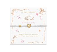 BIRTH MONTH A LITTLE MARCH Silver & Gold Plated Bracelet 17.5cm stretch