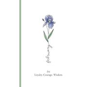 Birth Month Flower Notebook - February Iris: 120 lined pages, 6x9". Perfect notebook for ideas, lists, journalling.