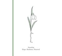 Birth Month Flower Notebook - January Snowdrop: 120 lined pages, 6x9". Perfect notebook for ideas, lists, journalling.