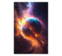Birth of A Planet Vivid Wooden Jigsaw Puzzle for Adults, 1000 PCS
