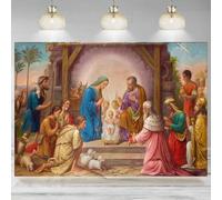 Birth of Backdrop Nativity Party Decorations Background Christmas Holy Virgin Mary Xmas Baby Shower Photographic Banner 210X150cm