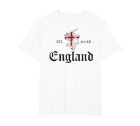 Birth of England 927AD Anglo-Saxon Rule T-Shirt, Men's Big and Tall, White, 2X Tall