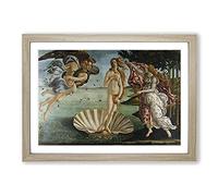 Birth of Venus by Sandro Botticelli Framed Print | A2 Oak Framed Wall Art | Ready to Hang | Modern Nature Picture | Living Room Bedroom Lounge Office