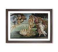 Birth of Venus by Sandro Botticelli Framed Print | A2 Walnut Framed Wall Art | Ready to Hang | Modern Nature Picture | Living Room Bedroom Lounge Office
