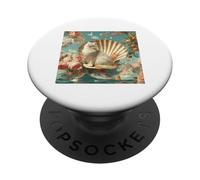Birth of Venus Cat Parody Renaissance Art Painting PopSockets Adhesive PopGrip