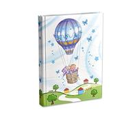 Birth Photo Album 21 x 28 cm with Pockets Holds 200 Photos 13 x 18 cm, Light Blue