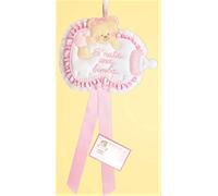Birth Ribbon Over Baby Bottle not to be Embroidered 15 x 20 cm Pink