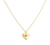 Birth Stone Heart Shaped Necklace With Photo Box Pendant Adjustable Length Neckchain Clavicle Chain Jewelry For Women Anniversary Heart Necklace