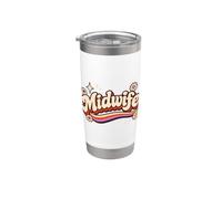 Birth Worker Retro Vintage Midwife Labor Day Appreciation Stainless Steel Insulated Tumbler