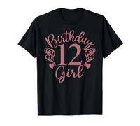 Birthday 12 Girl 12 Years Old Twelve For Girls 12th Birthday T-Shirt