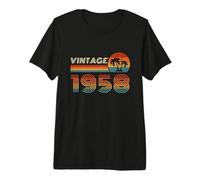 Birthday 68 Years Gift for Men Women Palm Retro Vintage 1958 Premium T-Shirt
