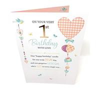 Birthday Age 1 1ST 'Birthday with Love' Baby Girl 25495355 HALLMARK Medium
