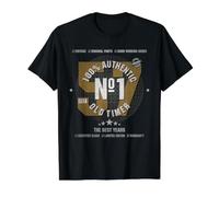 Birthday Age Milestone 1957 Vintage (Gold Print) Value Graphic T-Shirt, Men, Black, L