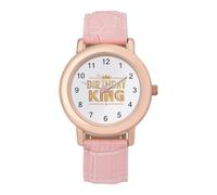Birthday and King Women's Wrist Watch Easy Reader with Leather Strap Analog Display Wonderful Ladies Gifts