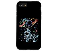 Birthday Astronaut Floating with Planet Balloons Spaceman Case for iPhone SE (2020) / 7/8