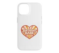 Birthday Babe Retro Groovy Heart Vintage Sunrays Sparkle Case for iPhone 14