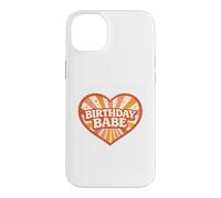Birthday Babe Retro Groovy Heart Vintage Sunrays Sparkle Case for iPhone 14 Plus