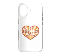 Birthday Babe Retro Groovy Heart Vintage Sunrays Sparkle Case for iPhone 17