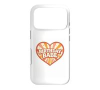 Birthday Babe Retro Groovy Heart Vintage Sunrays Sparkle Case for iPhone 17 Pro