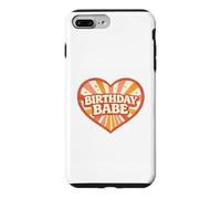 Birthday Babe Retro Groovy Heart Vintage Sunrays Sparkle Case for iPhone 7 Plus/8 Plus