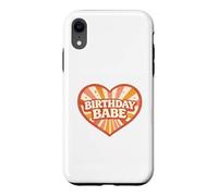 Birthday Babe Retro Groovy Heart Vintage Sunrays Sparkle Case for iPhone XR