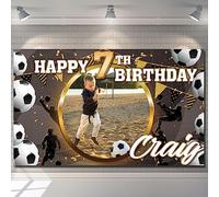 Birthday Backdrop Background Personalised Banner Photo Football Club Sports Poster Fabric kids Party Decorations girls boy children-18th 20th 30th 40th 50th 60th