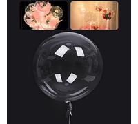Birthday Balloons, Bobo Balloon, Pack of 20 Transparent Balloons, Crystal Bubble Clear Balloons for Decoration Birthday Girls, Wedding, Baby Party Decoration Girls, Christening Decoration (10 Inches)