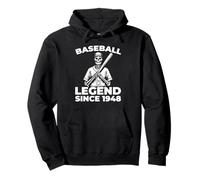 Birthday Baseball Sport Team Player Baseballer Born In 1948 Pullover Hoodie