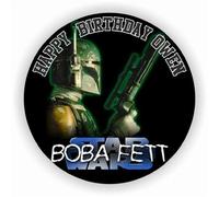 Birthday Bazaar Boba Fett Star Wars Cake Topper : 7.5" Icing