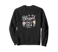 Birthday | BLESSED SINCE 1954 Ephesians 1 3 | Bible Verse Sweatshirt