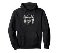 Birthday | BLESSED SINCE 1960 Ephesians 1 3 | Bible Verse Pullover Hoodie