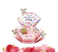 Birthday Box - Mother's Day DIY Handmade Cute Funny Gift, Pop-up Box with Cards and Holiday Decorations - For Birthdays, Weddings, Holidays, Boys, Girls, Adults, Women, Candy, Chocolate, Cake Present