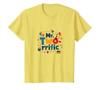 Birthday Boy 2 Mr. Two-Rrific Celebration T-Shirt, Kids, Lemon, 4 Years