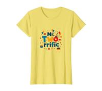 Birthday Boy 2 Mr. Two-Rrific Celebration T-Shirt, Women, Lemon, L