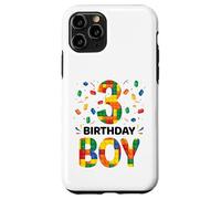 Birthday Boy 3 Year Old 3rd Birthday Block Building Brick Case for iPhone 11 Pro