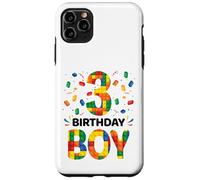 Birthday Boy 3 Year Old 3rd Birthday Block Building Brick Case for iPhone 11 Pro Max
