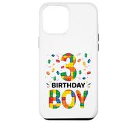 Birthday Boy 3 Year Old 3rd Birthday Block Building Brick Case for iPhone 12 Pro Max