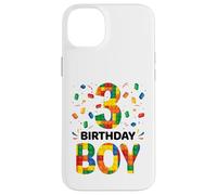 Birthday Boy 3 Year Old 3rd Birthday Block Building Brick Case for iPhone 14 Plus