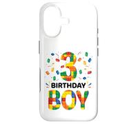 Birthday Boy 3 Year Old 3rd Birthday Block Building Brick Case for iPhone 17