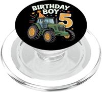 Birthday Boy 5 Tractor Fifth Birthday Boys Farm Animals PopSockets PopGrip for MagSafe